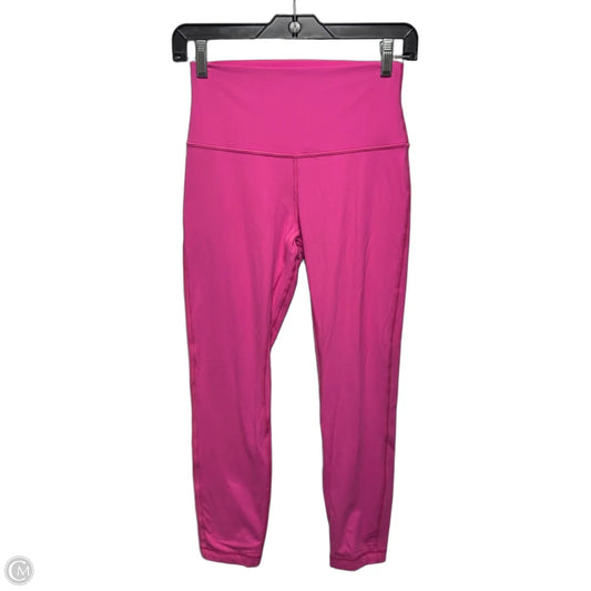 Ribbed Athletic Leggings By Lululemon In Pink, Size: 6