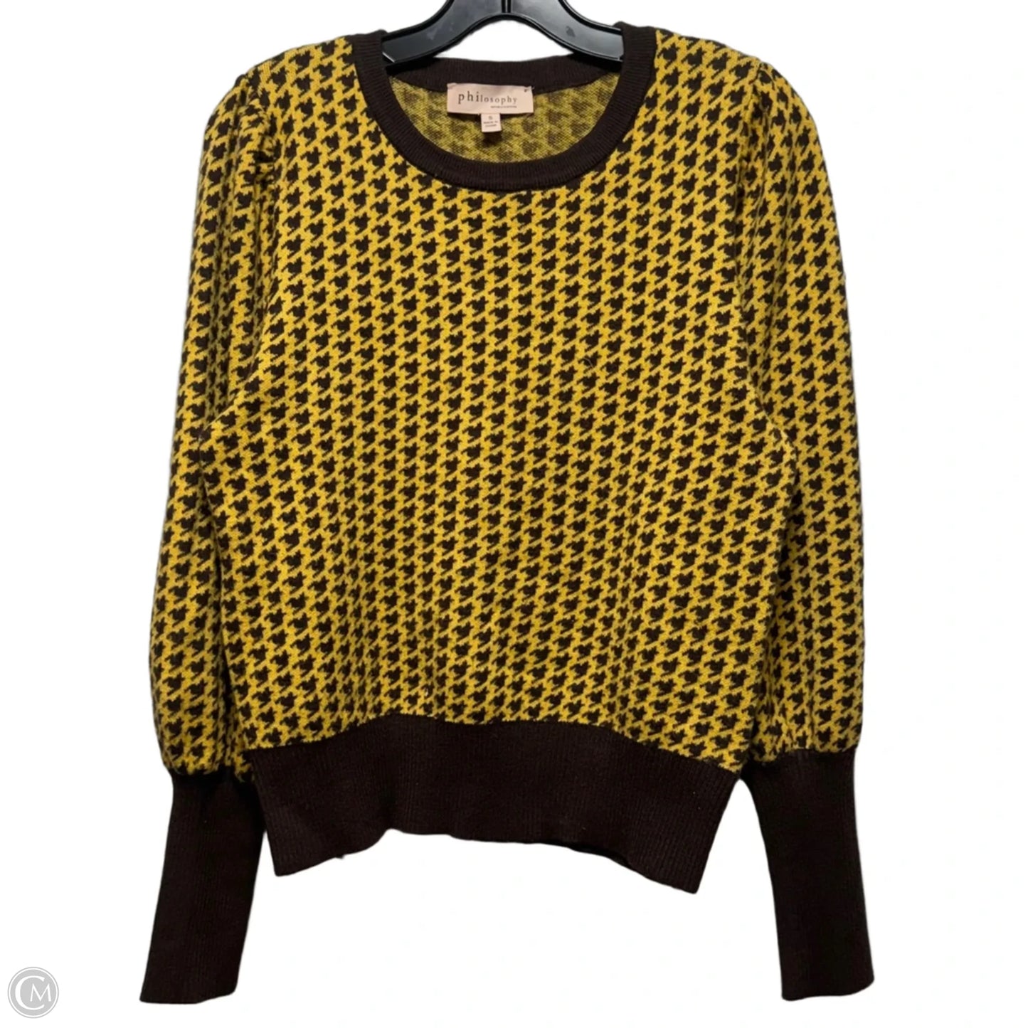 Sweater By Philosophy In Checkered Pattern, Size: S