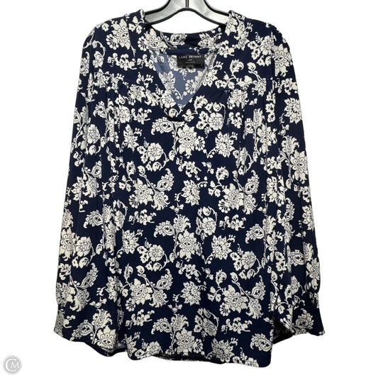 Top Long Sleeve By Lane Bryant In Blue, Size: 18
