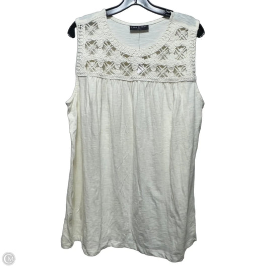 Top Sleeveless By Lane Bryant In Cream, Size: 18
