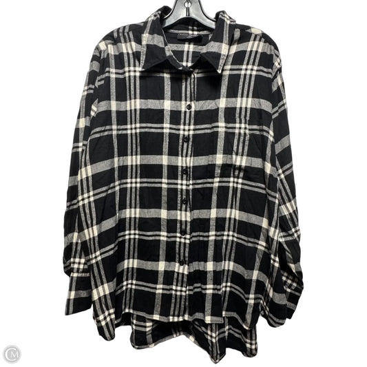 Top Long Sleeve By Lane Bryant In Checkered Pattern, Size: 18