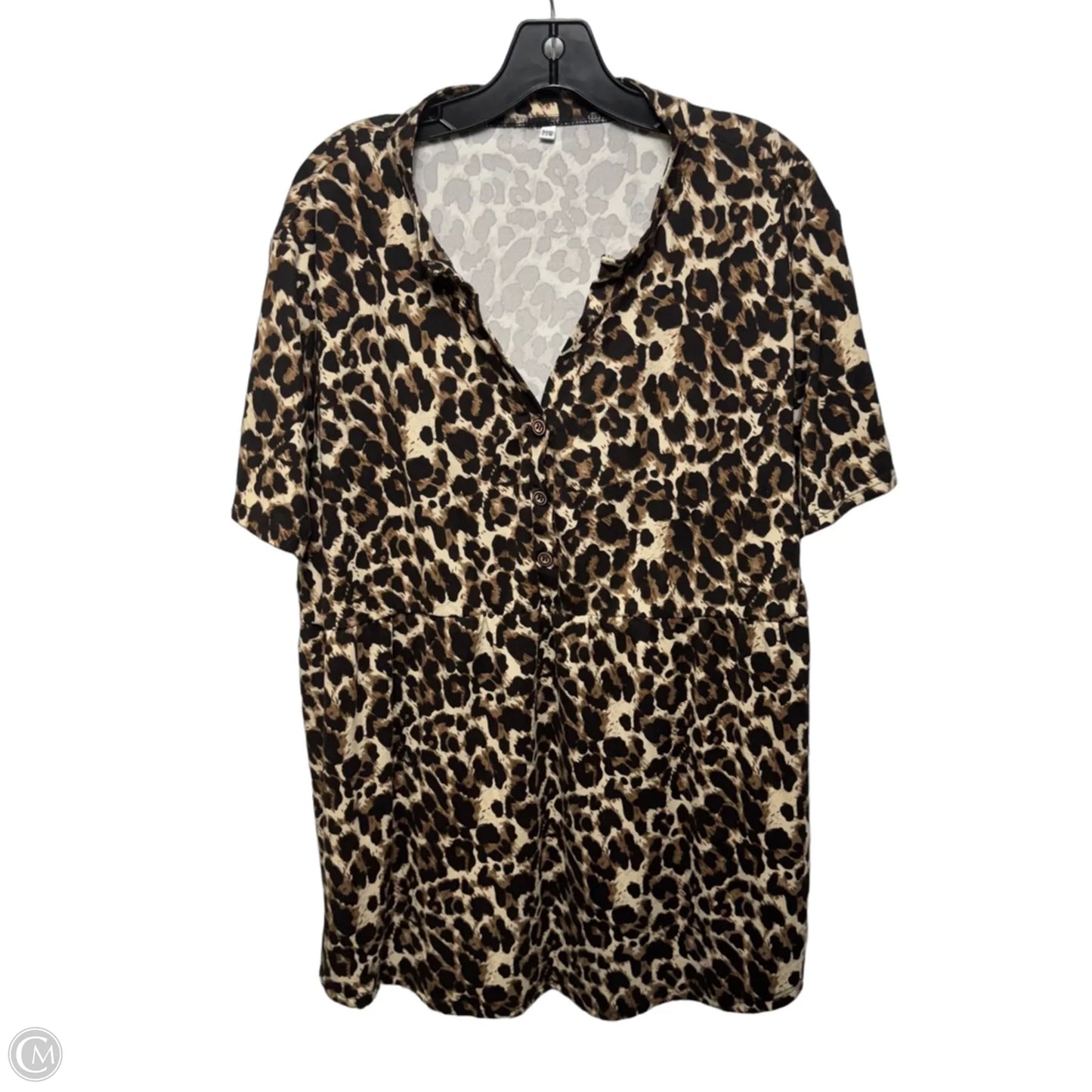 Top Short Sleeve In Leopard Print, Size: 22