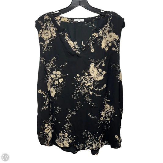 Top Sleeveless By Maurices In Floral Print, Size: 3x