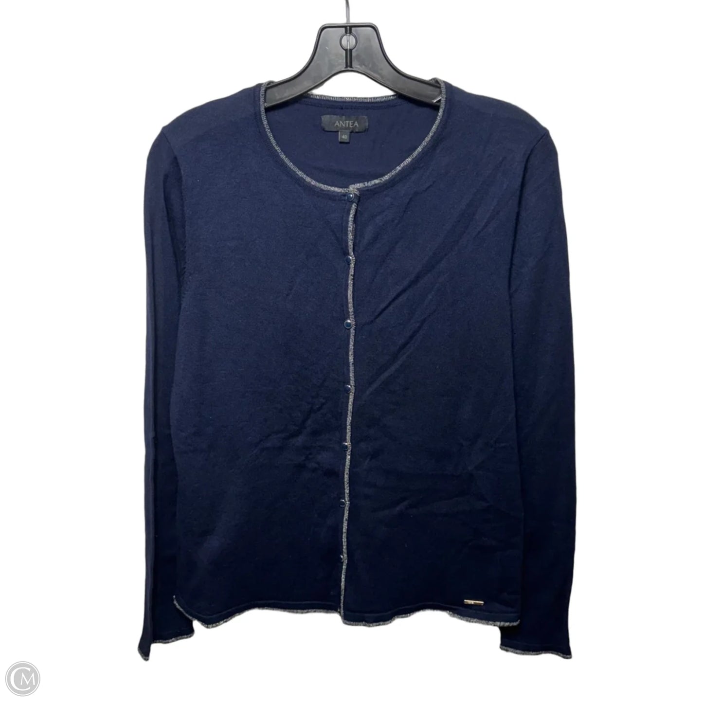 Sweater Cardigan By Antea In Blue, Size: M (Eu 40)