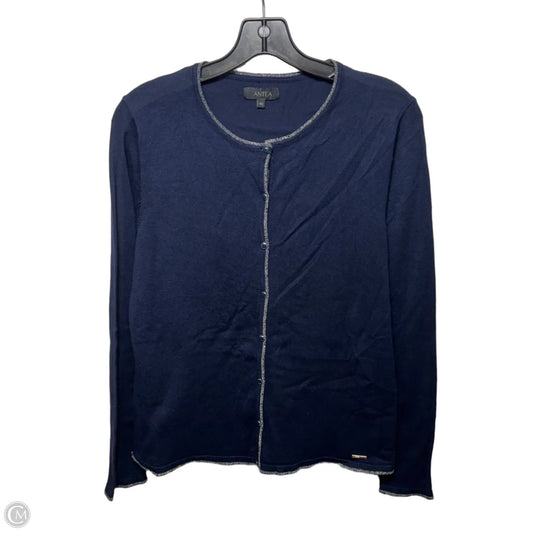 Sweater Cardigan By Antea In Blue, Size: M (Eu 40)
