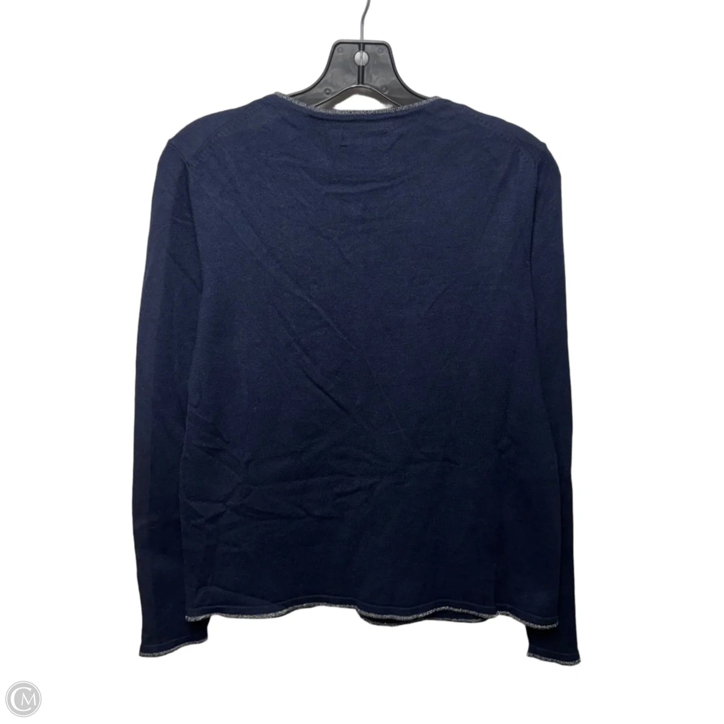 Sweater Cardigan By Antea In Blue, Size: M (Eu 40)