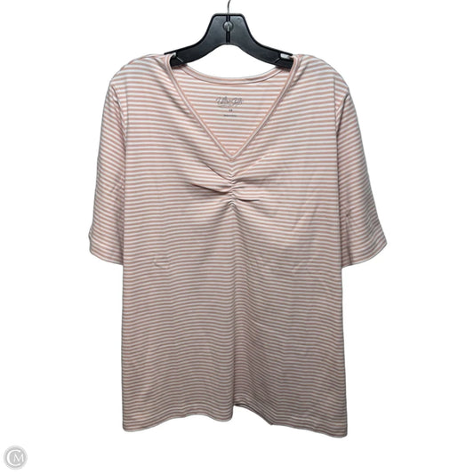 Top Short Sleeve By Nation Ltd In Striped Pattern, Size: 2x