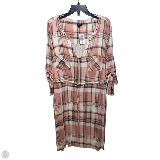 Dress Casual Short By Torrid In Blush Plaid Pattern, Size: 3x