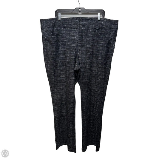 Ponte Trouser By Torrid In Printed Black Tweed, Size: 24