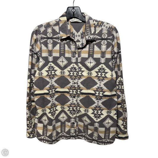 Cotton Top Long Sleeve By Woolrich In Multi-colored, Size: M