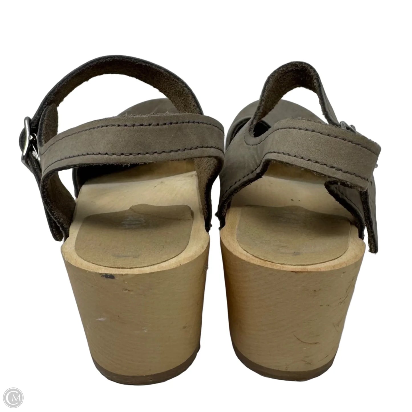Saragasso Clogs Shoes Heels Block By Sandgrens In Grey, Size: 10.5