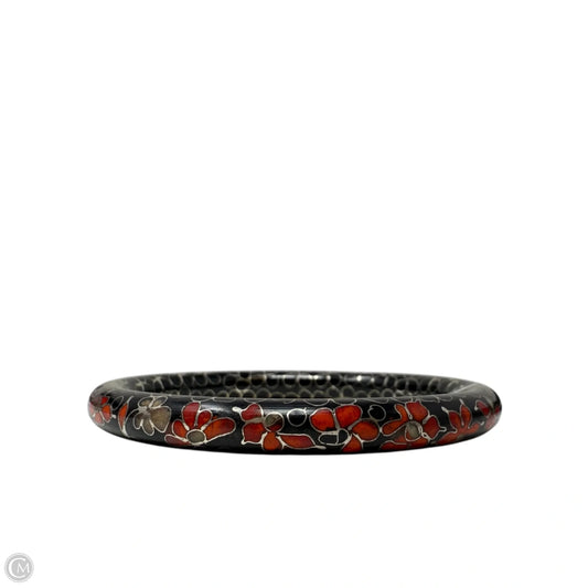 Cloisonné Floral Bangle Bracelet