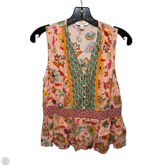 Top Sleeveless By Liverpool In Floral Print, Size: Xs