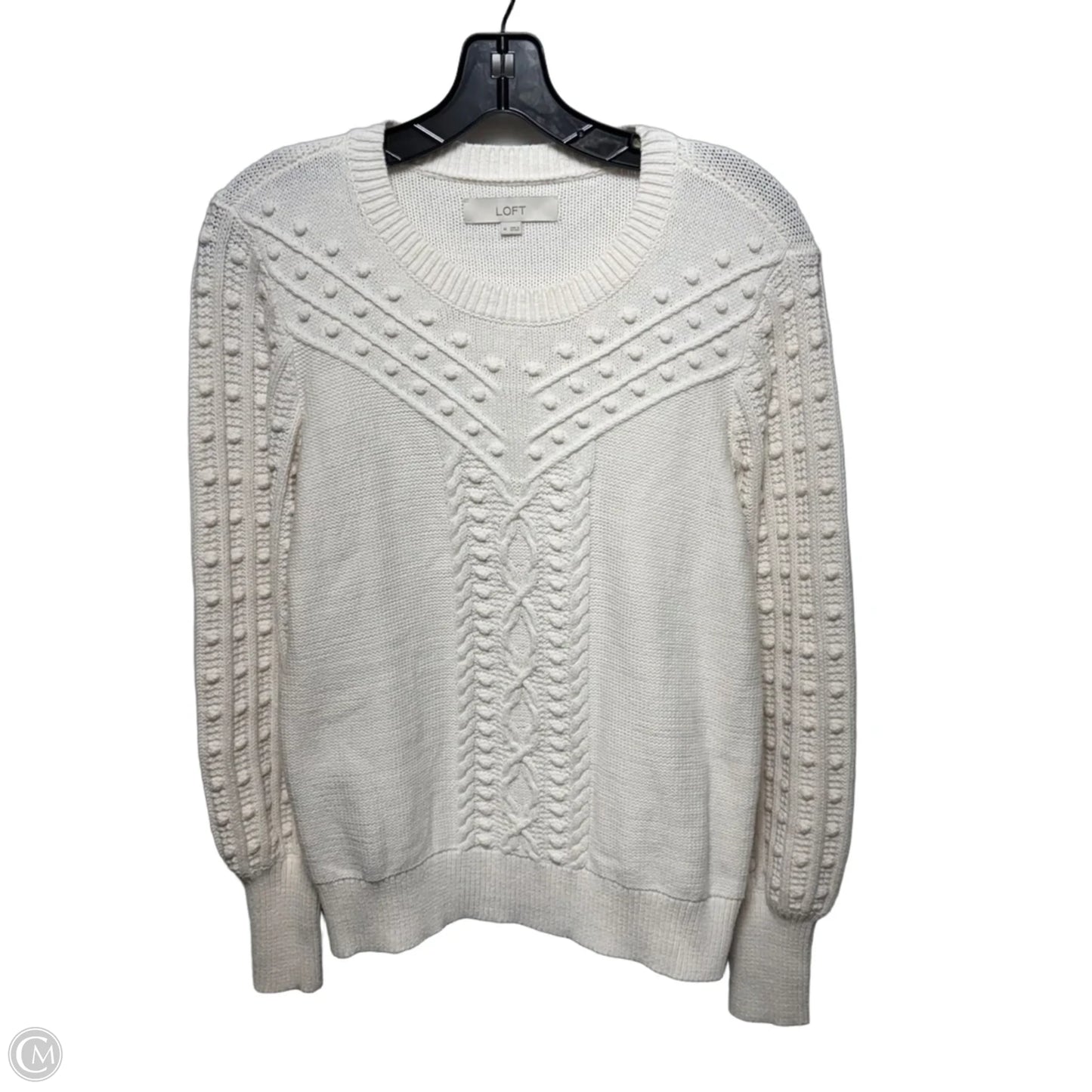 Sweater By Loft In Cream, Size: M