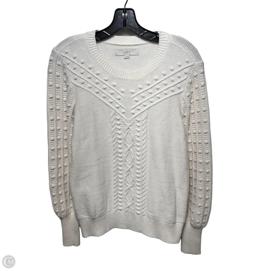 Sweater By Loft In Cream, Size: M