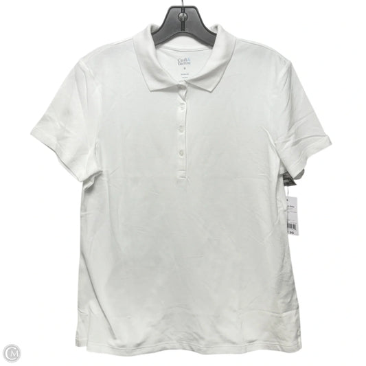 Classic Short Sleeve Polo By Croft And Barrow In White, Size: M