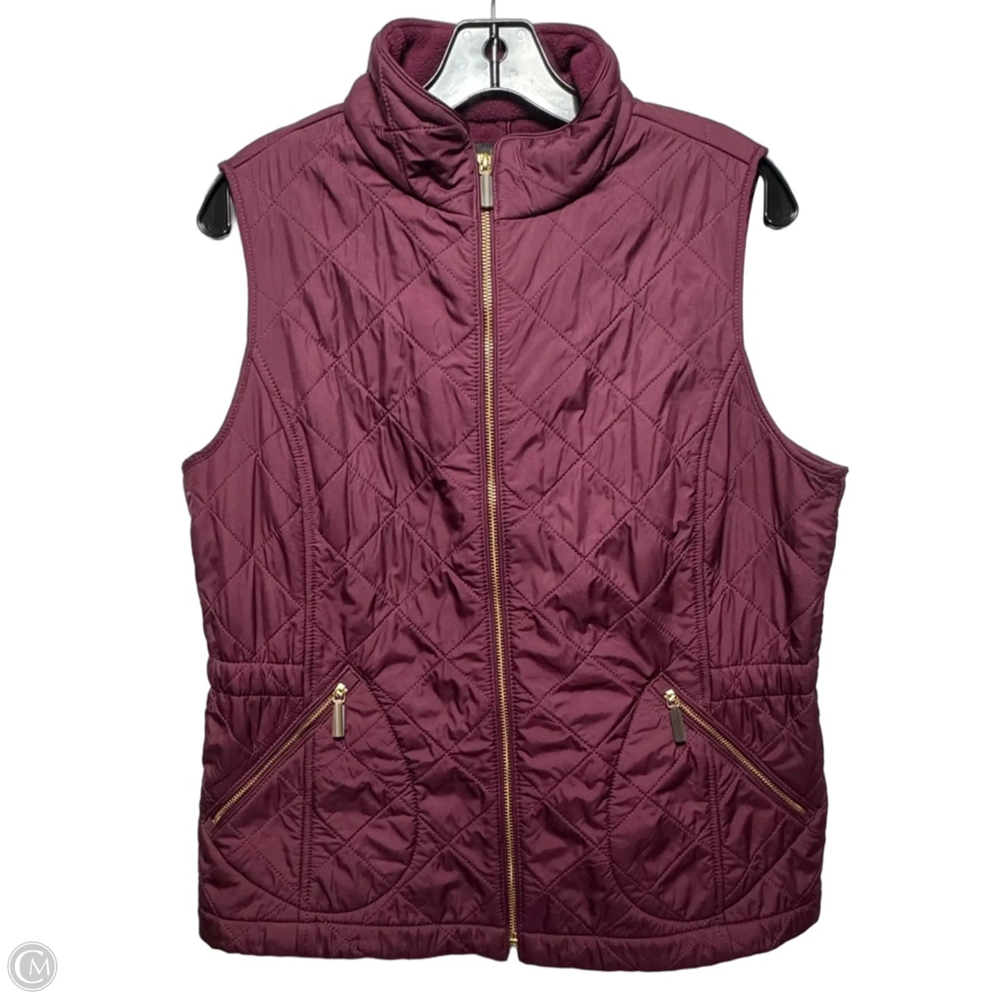Vest Puffer & Quilted By Talbots In Maroon, Size: M