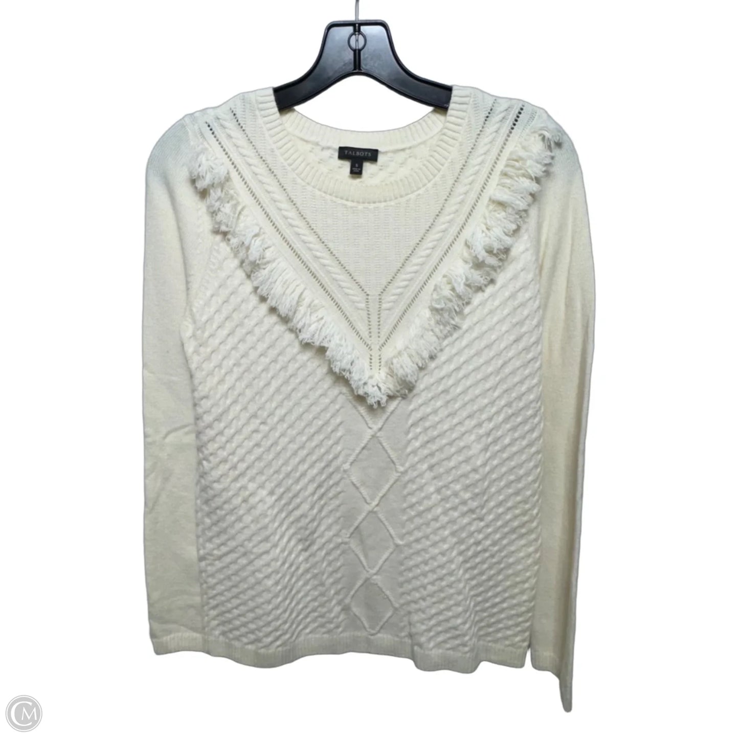 Sweater By Talbots In Cream, Size: S