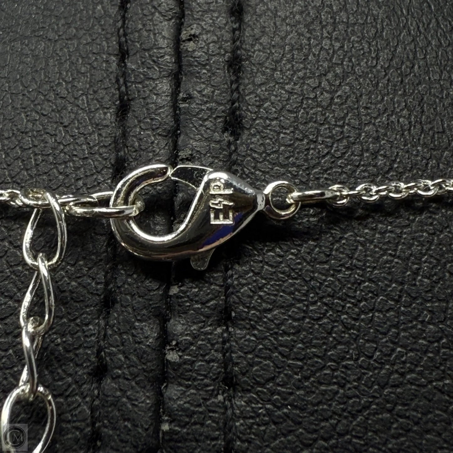 CZ & Electroplated Silver Clover Pendant Necklace