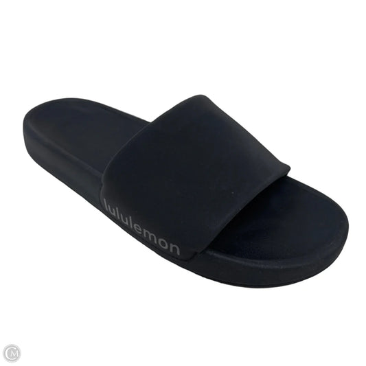 Restfeel Slide Sandals Flats By Lululemon In Black, Size: 8