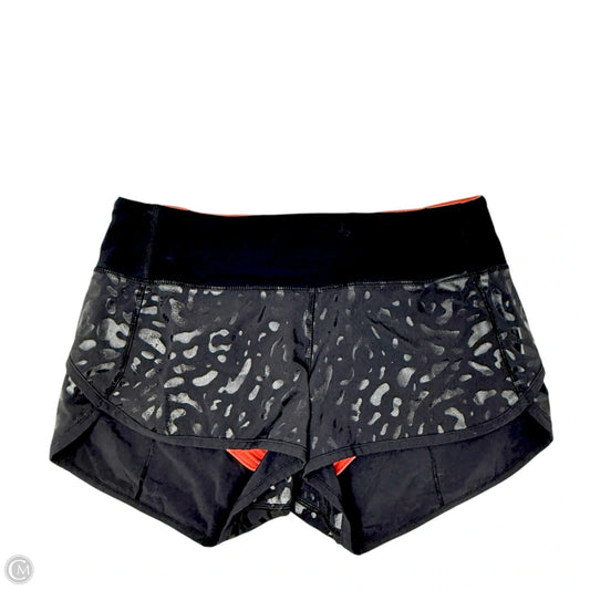 Athletic Shorts By Lululemon In Leopard Print, Size: 4