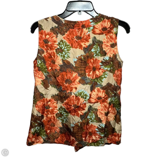 Top Sleeveless By Talbots In Floral Print, Size: 8