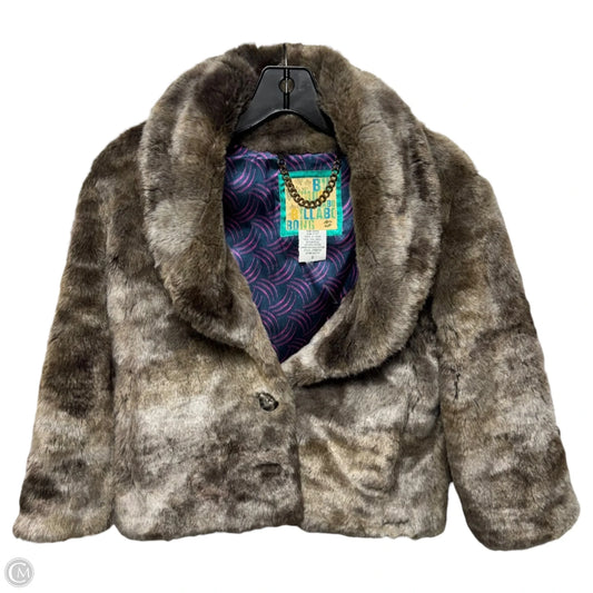 Coat Faux Fur By Billabong In Brown, Size: S