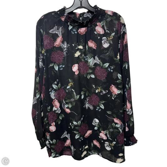 Top Long Sleeve By Torrid In Floral Print, Size: 5x