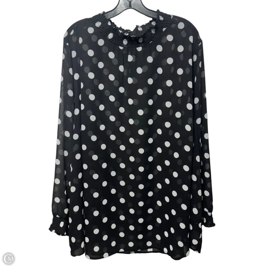 Top Long Sleeve By Torrid In Polkadot Pattern, Size: 5x