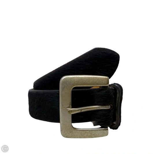 Calf Hair & Leather Belt With Solid Brass Buckle By Gap, Size: Large