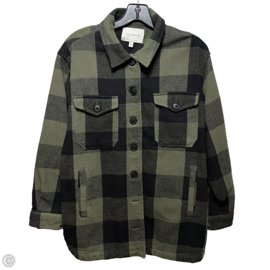 Jacket Shirt By Lucky Brand In Plaid Pattern, Size: Xs