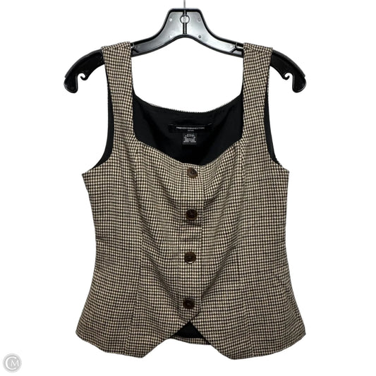 Top Sleeveless By French Connection In Plaid Pattern, Size: 6