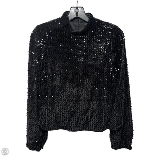 Velvet Sequin Top Long Sleeve By Sanctuary In Black, Size: S