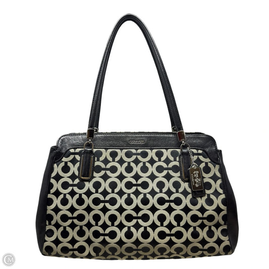Vintage Madison Op Art Sateen Kimberly Carryall Designer By Coach, Size: Large