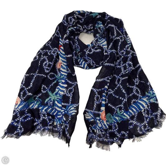 Soft Fringe Scarf In Spring Tide Navy By Vera Bradley