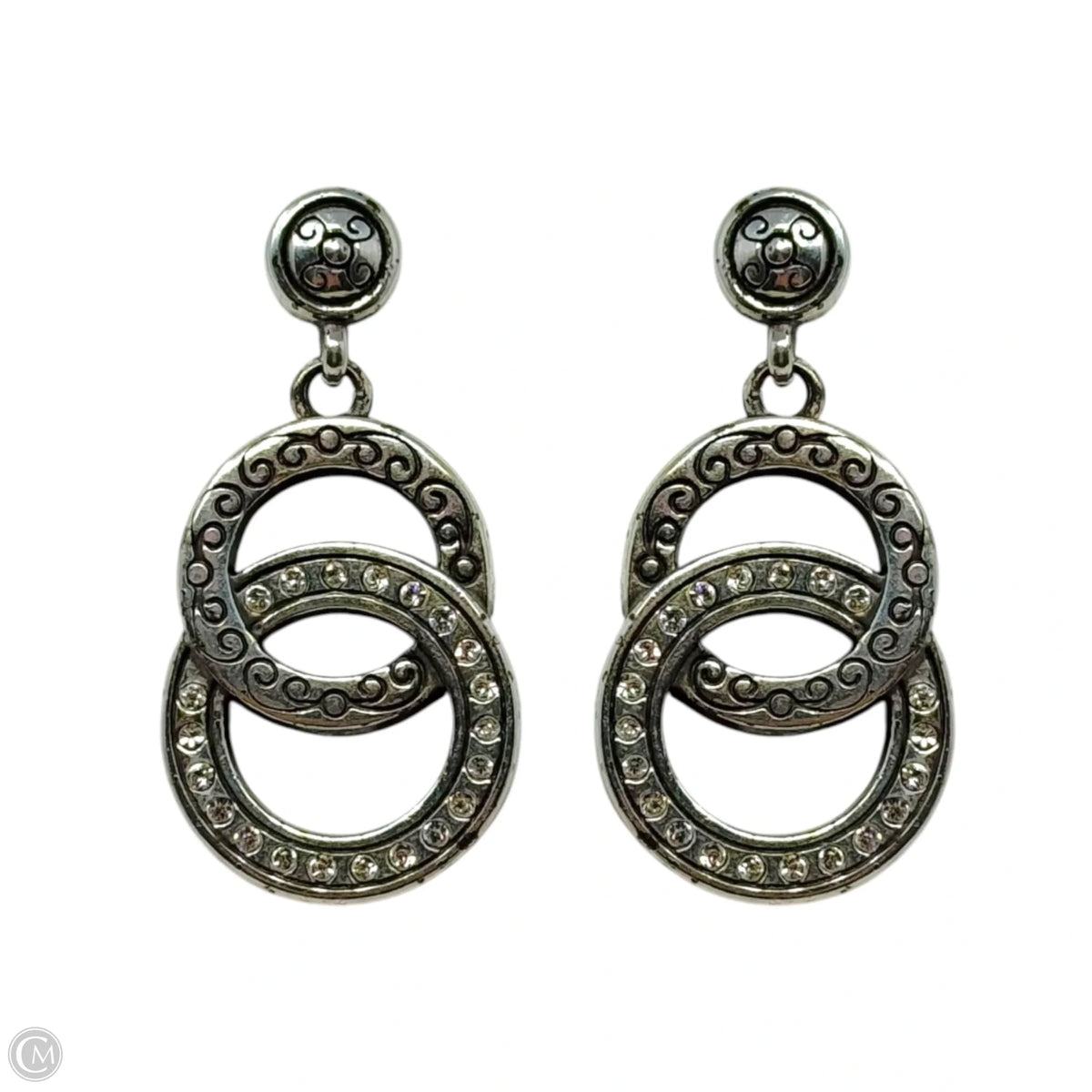 Silver Tone Dangle Earrings Designer By Brighton