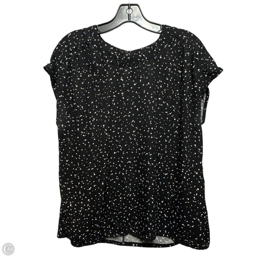 Top Short Sleeve By Ann Taylor In Polkadot Pattern, Size: M