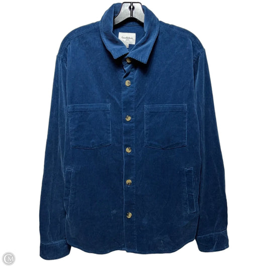 Jacket Shirt By Goodfellow In Aqua, Size: L