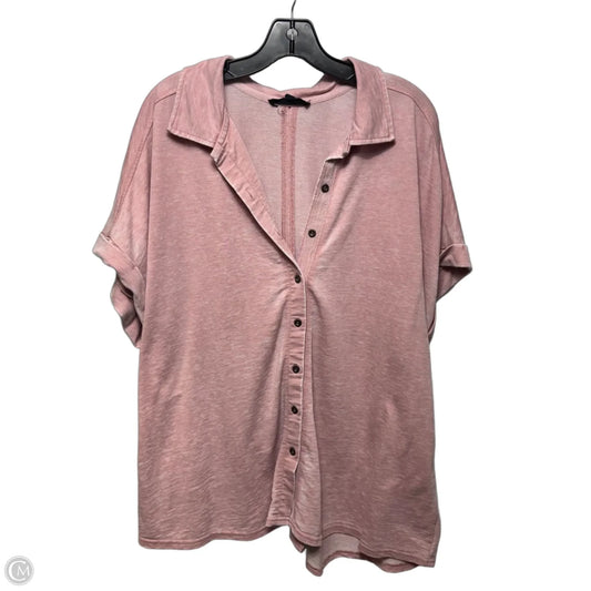 Top Short Sleeve By Jane And Delancey In Pink, Size: 1x