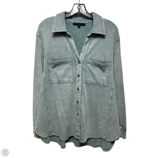 Top Long Sleeve By Jane And Delancey In Aqua, Size: 1x
