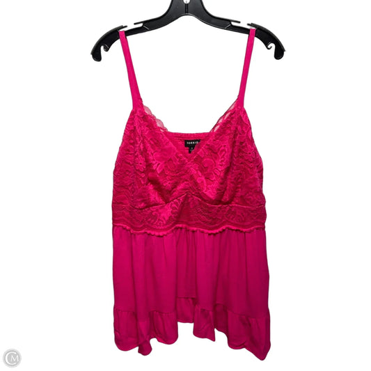 Lace Top Cami By Torrid In Pink, Size: 1x