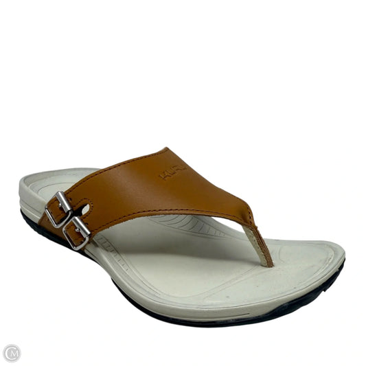 Suomi Orthopedic Thong Sandals By Kuru In Tan, Size: 8