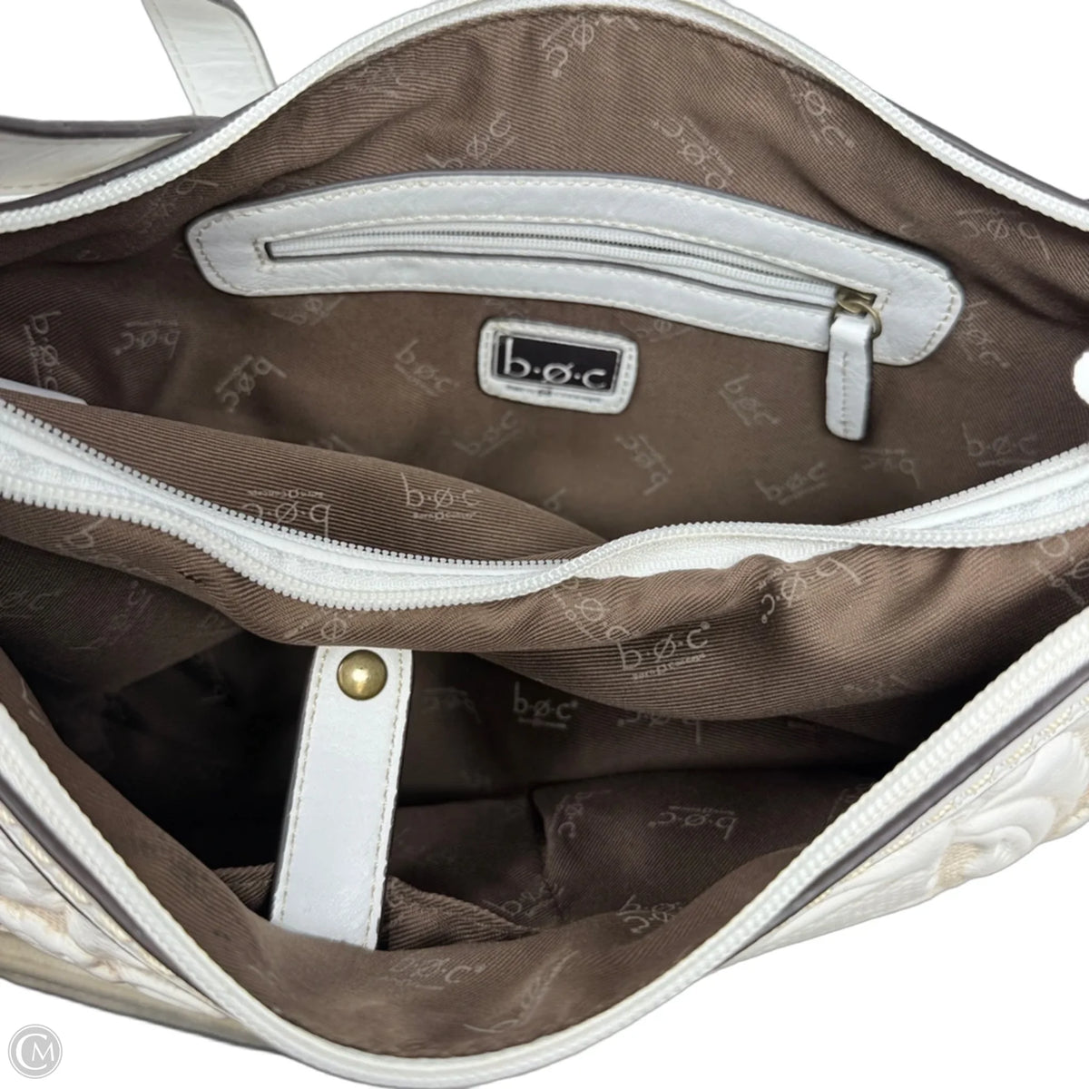 Floral Embossed Shoulder Bag By Boc, Size: Medium