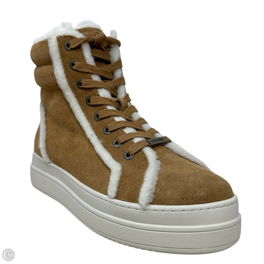 Nadal Platform Boots By J Slides In Tan, Size: 7