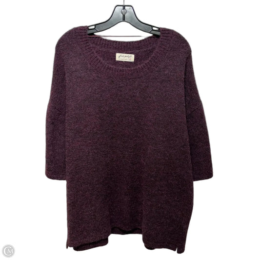Sweater Short Sleeve By Free People In Purple, Size: XL