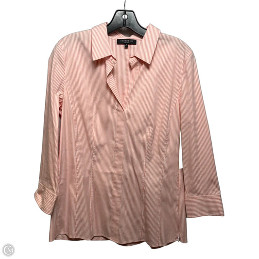 Top Long Sleeve Designer By Lafayette 148 In Striped Pattern, Size: S