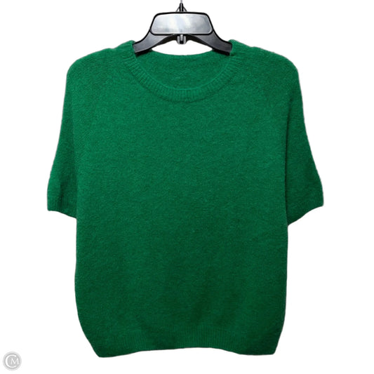 Alpaca Blend Sweater Short Sleeve Unbranded In Green, Size: L (estimated)