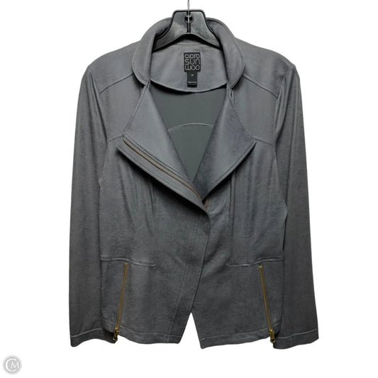 Jacket Moto By Clara Sun Woo In Grey, Size: M