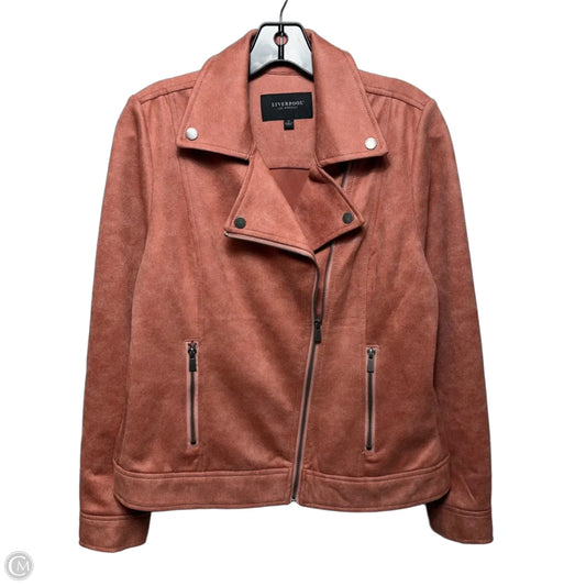 Jacket Moto By Liverpool In Pink, Size: M