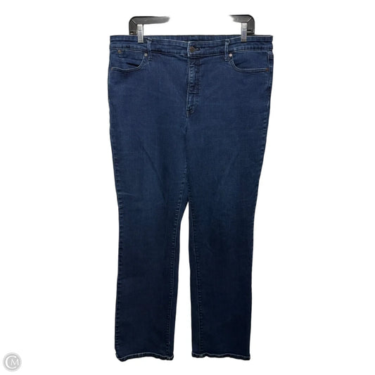 High Waist Barely Boot Jeans In Blue Denim By Talbots, Size: 16
